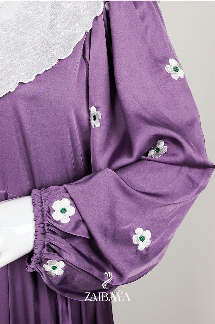 Blooming Satin Abaya
