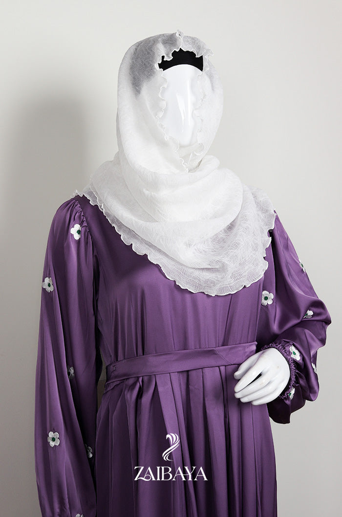 Blooming Satin Abaya