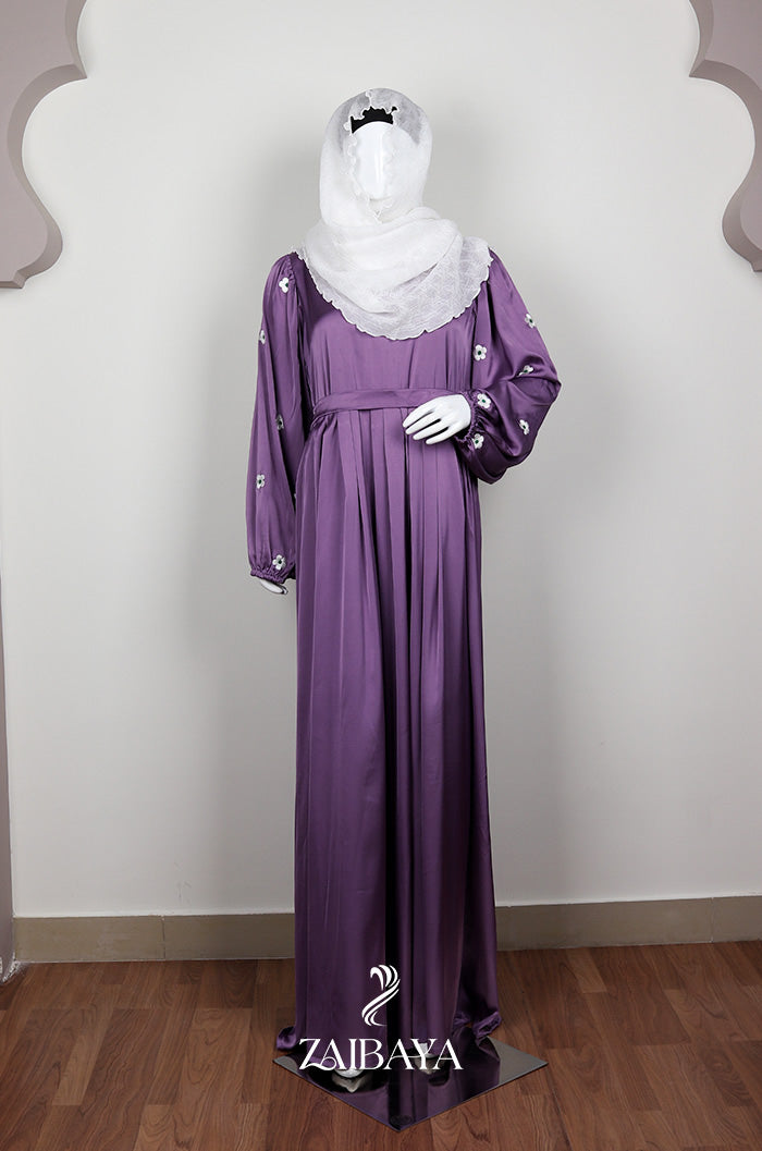 Blooming Satin Abaya