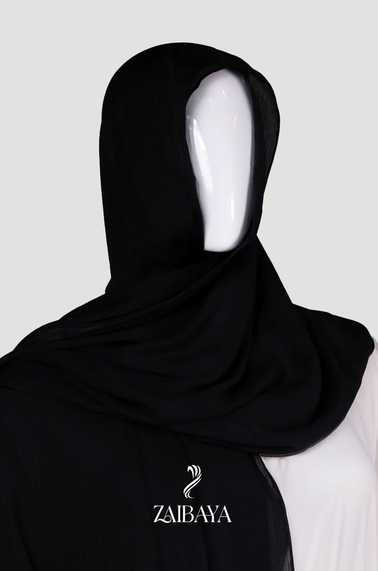 Premium Georgette Black Hijab