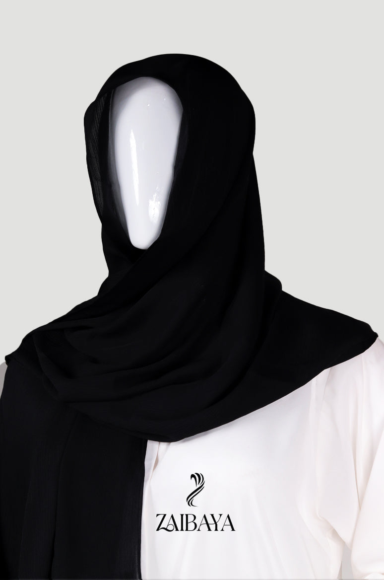 Premium Georgette Black Hijab