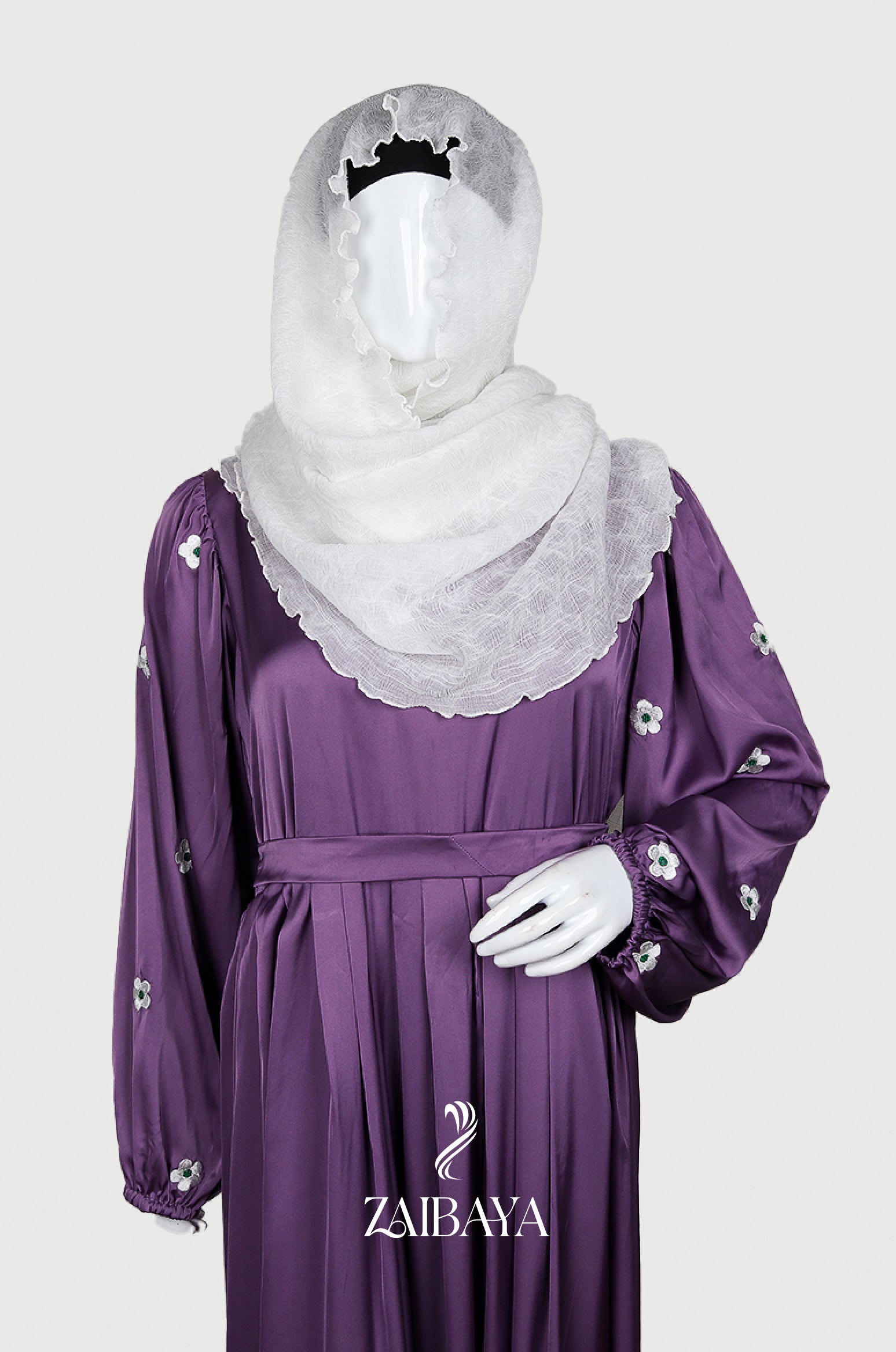 Blooming Satin Abaya