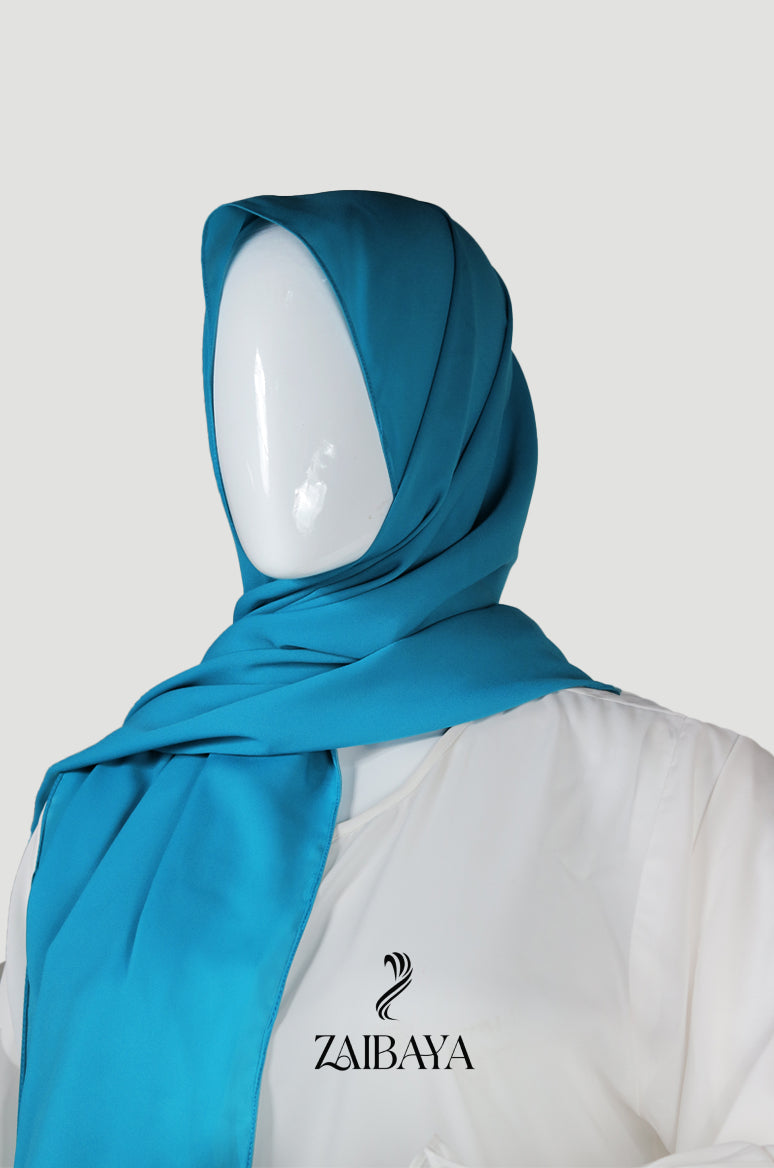 Premium Georgette Turquoise Blue Hijab