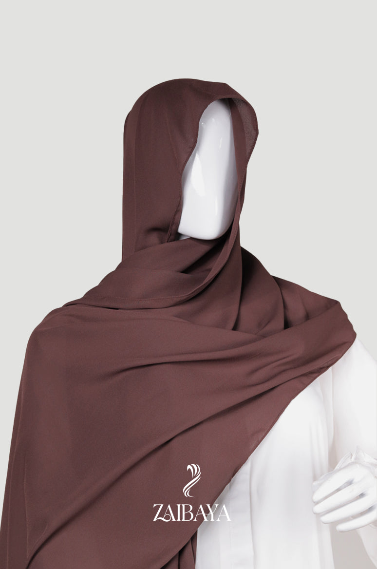 Premium Georgette Chocolate Brown Hijab