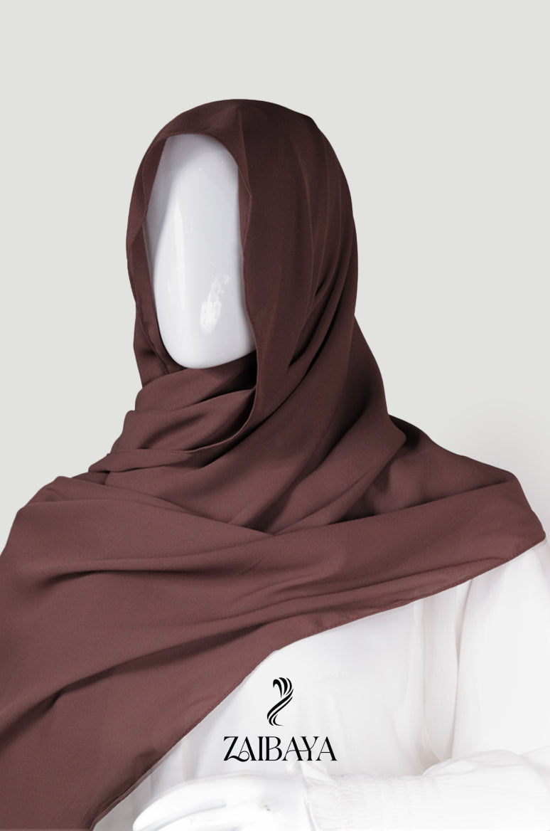Premium Georgette Chocolate Brown Hijab