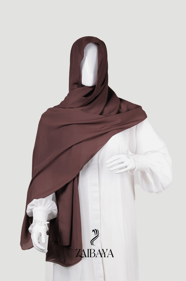 Premium Georgette Chocolate Brown Hijab
