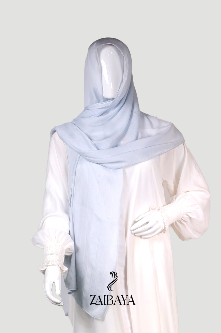 Wrinkle Satin Hijabs Light Grey