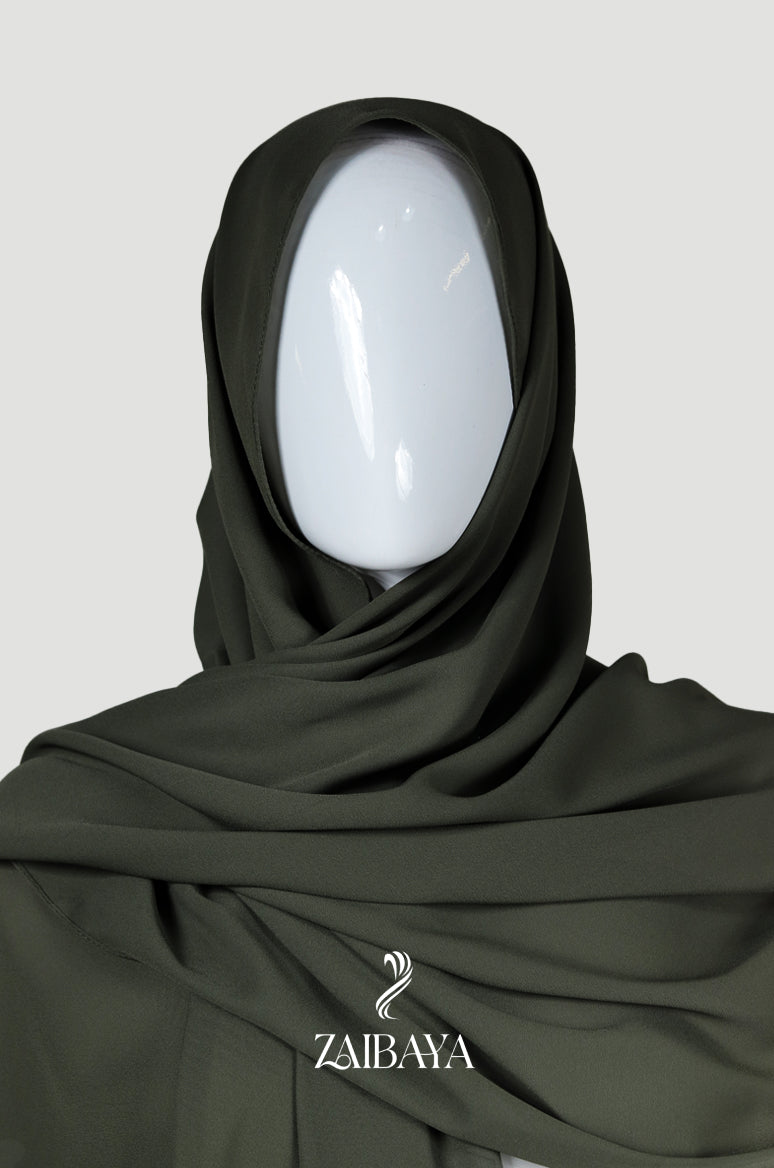 Premium Georgette Olive Green Hijab