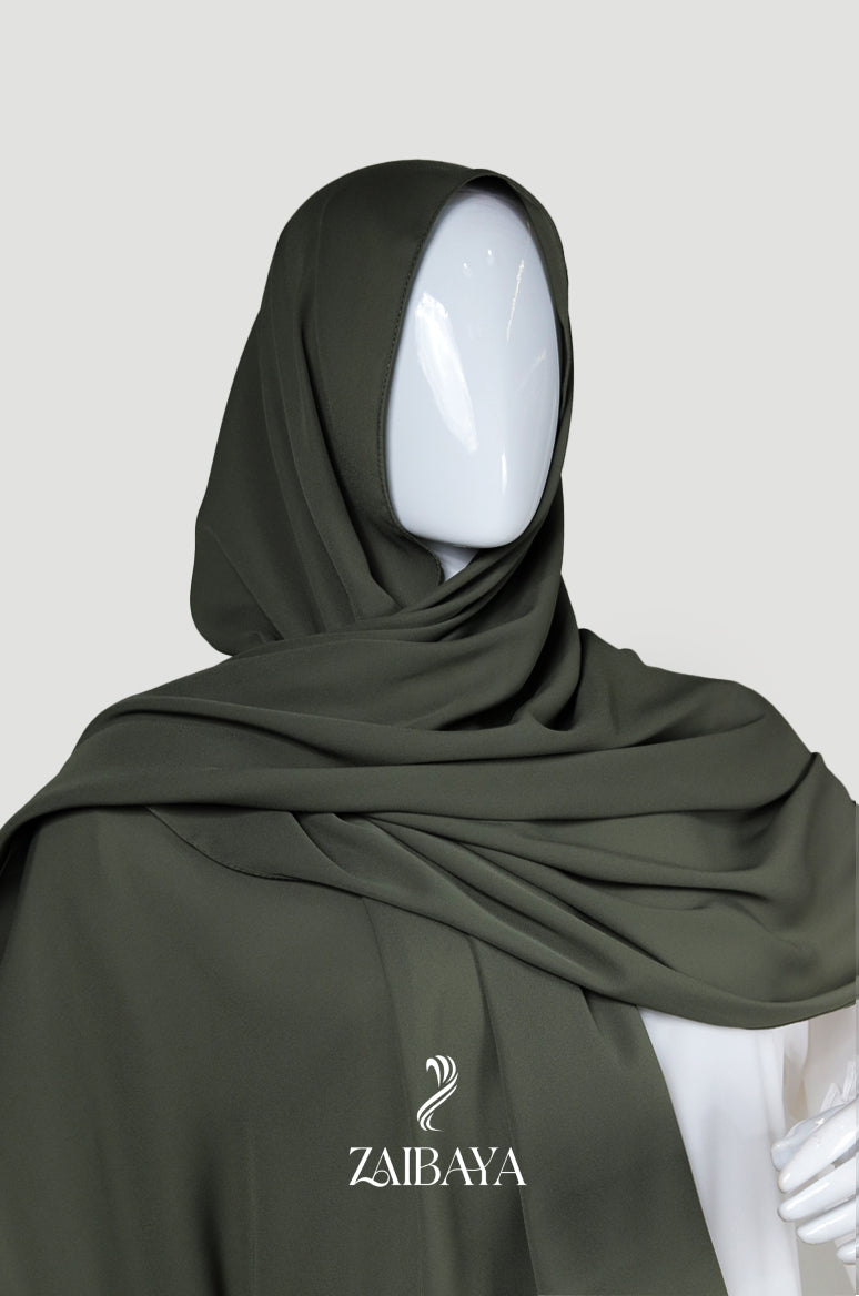 Premium Georgette Olive Green Hijab