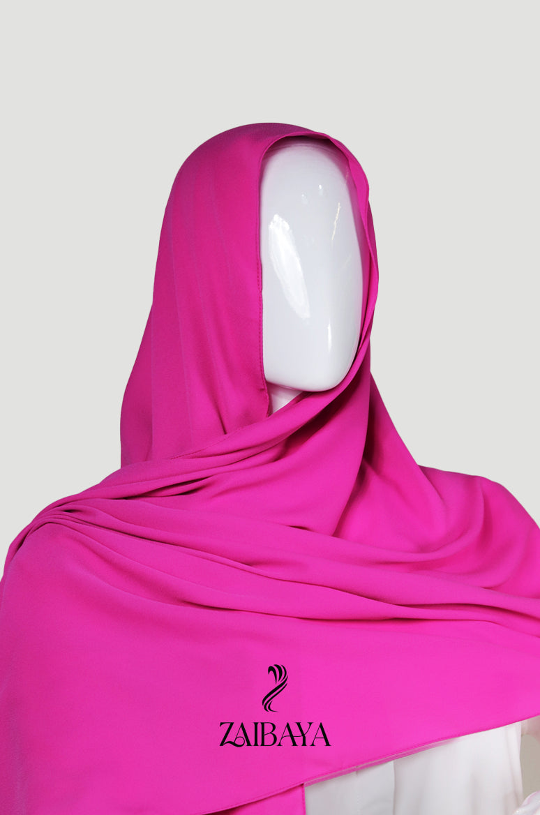 Premium Georgette Fuchsia Pink Hijab