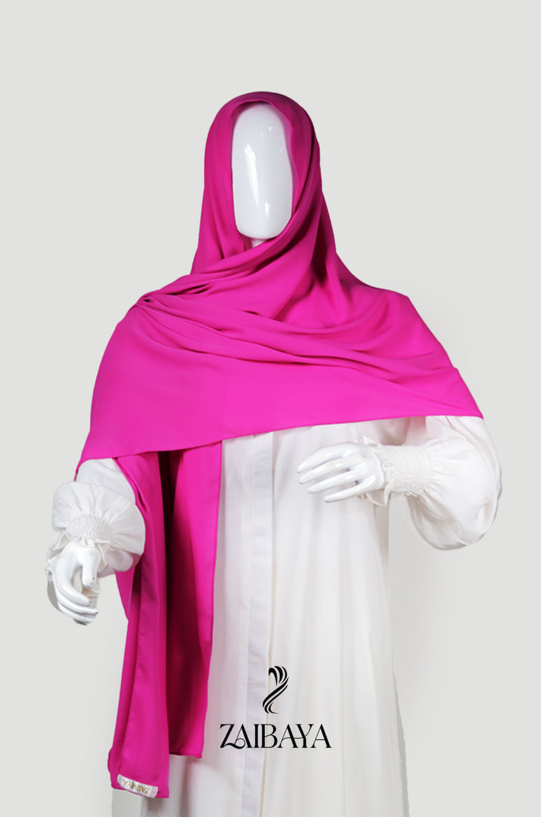 Premium Georgette Fuchsia Pink Hijab