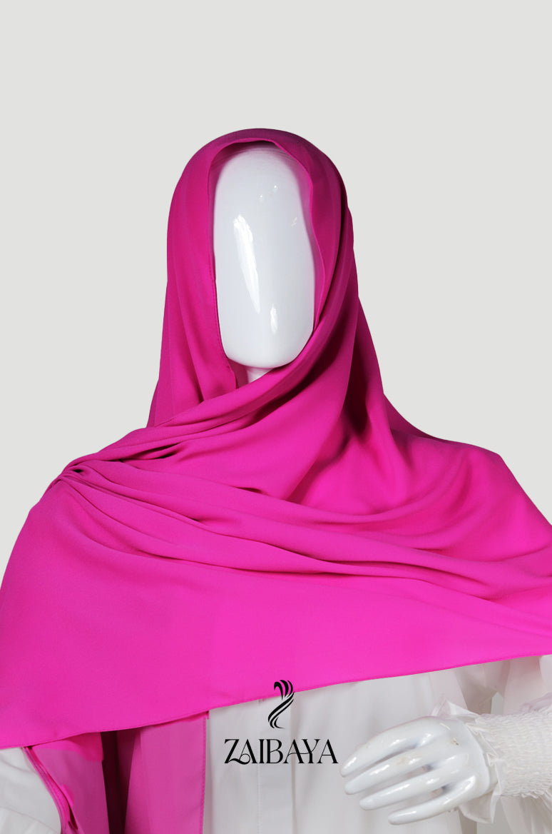 Premium Georgette Fuchsia Pink Hijab