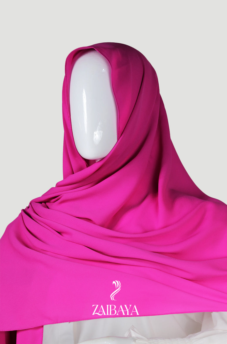 Premium Georgette Fuchsia Pink Hijab
