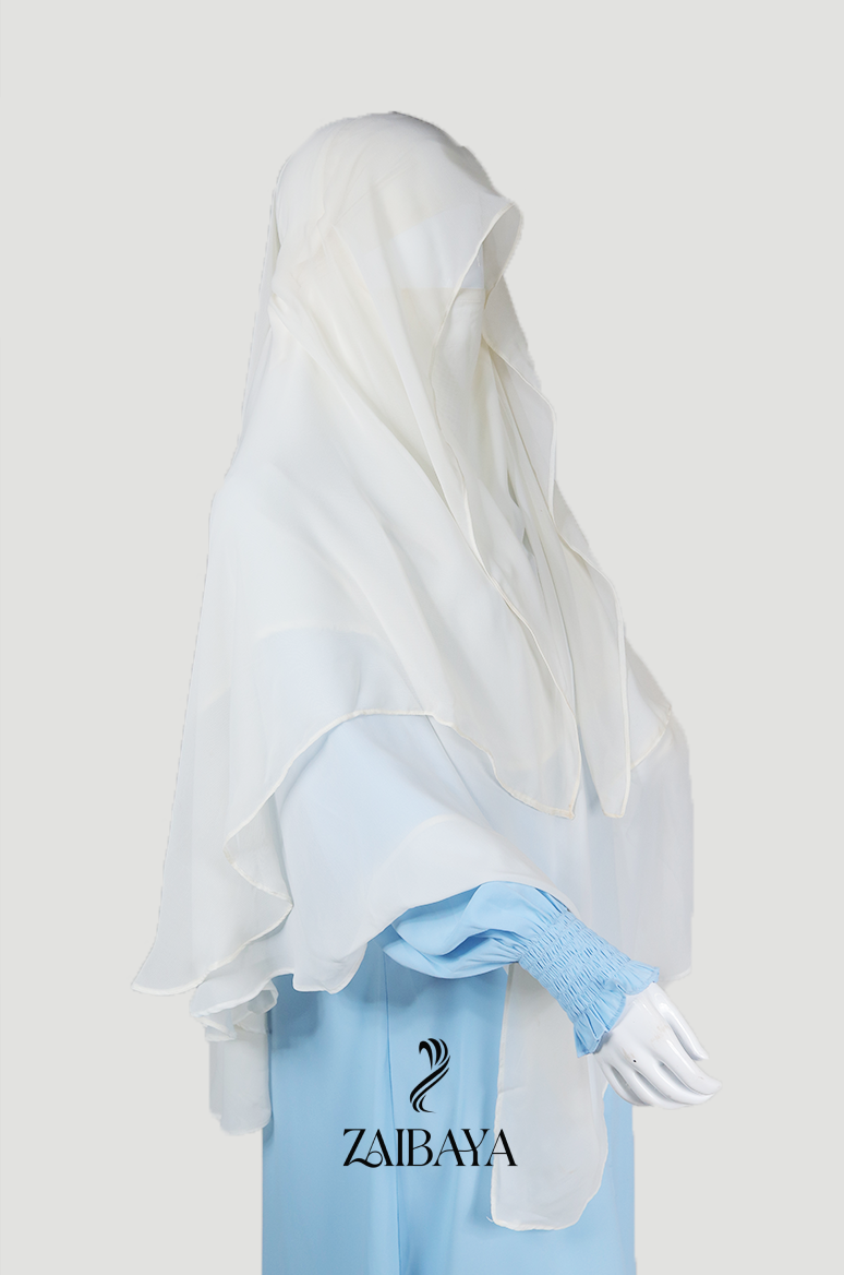 Premium White Khimar