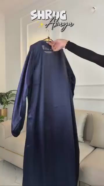 NAVY ELEGANCE CONTRAST ABAYA