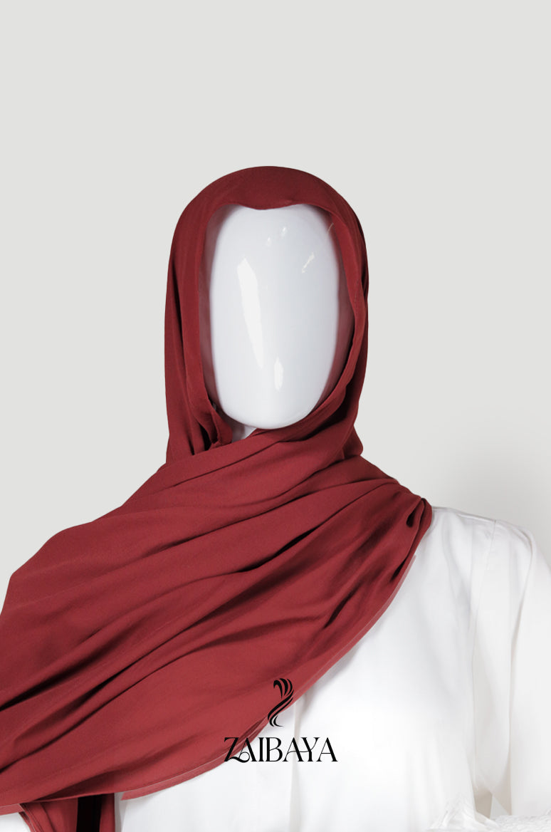 Premium Georgette Rust Brown Hijab